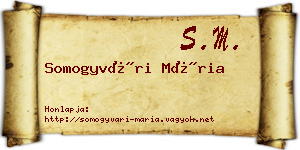 Somogyvári Mária névjegykártya